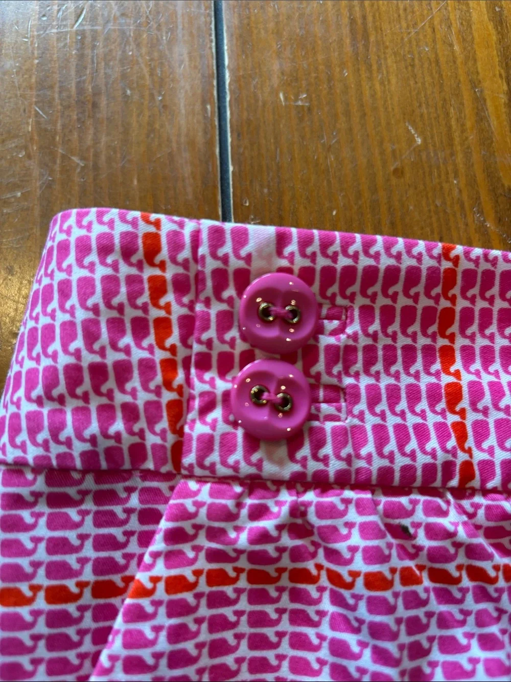 Vineyard Vines Pink White Whale Print Mini Skirt Size 8 EUC